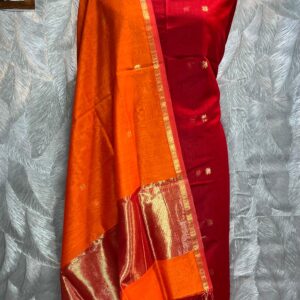 Maheshwari Star Buti Top & Dupatta Dress Material