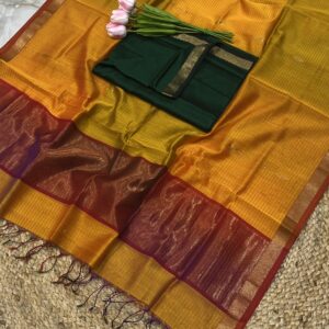 Maheshwari Shaded Buti Top & Dupatta Dress Material