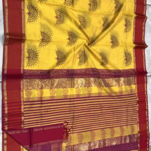 Maheshwari Handblock Print Saree