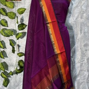 Maheshwari Multi Border Top & Dupatta Dress Material