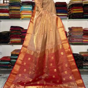 Maheshwari Tissue Lotus Pallu Buta Saree